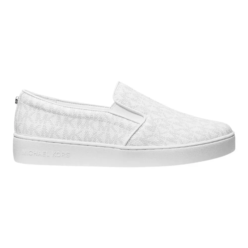 Michael Kors Women's Keaton Logo Slip On Sneakers White Size 7